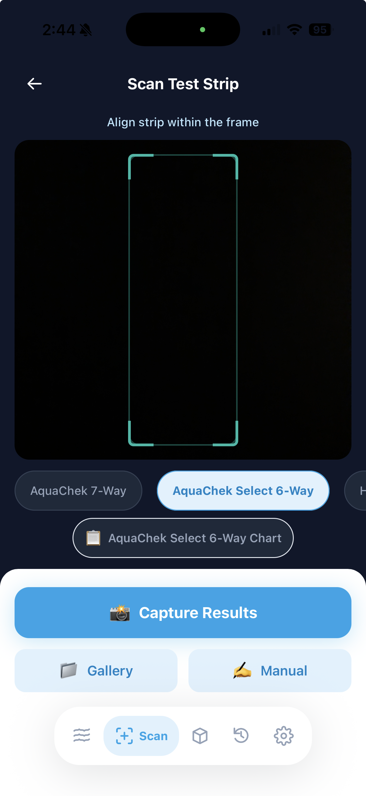 Pool Vault AI Scan screen